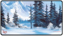 Ultra Pro: Black Stitched Playmat - Bob Ross - Winter Paradise